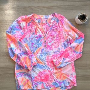 Lilly Pulitzer Elsa Top 100% Silk